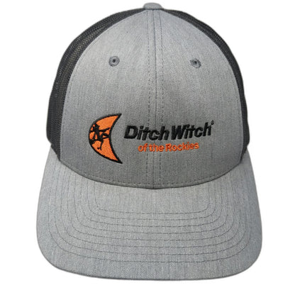 Richardson Trucker Hat Gray L Ditch Witch of the Rockies Mesh Snapback Black