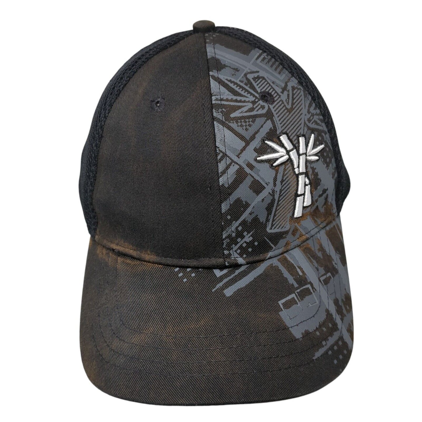 Cariloha Bamboo Stay Cool Fitted Trucker Hat Black S/M Embroidered Mesh Back