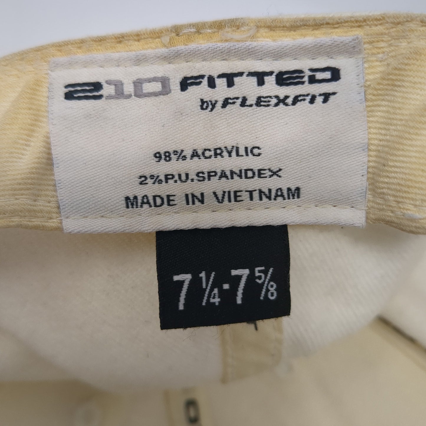 Fox Head Fitted Hat White 7 5/8 Embroidered Logo Solid Outdoor 6 Panel