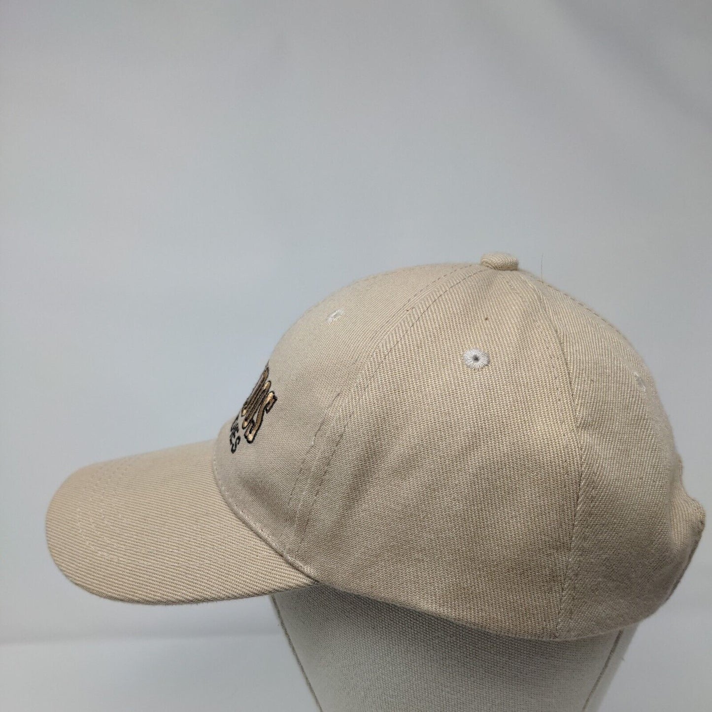 Barbados West Indies Strapback Hat Tan OSFA Adjustable Embroidered