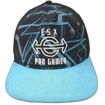 ESX 360 5 Panel Black Blue One Size Pro Gamer Esports Glitch Print Snapback Hat