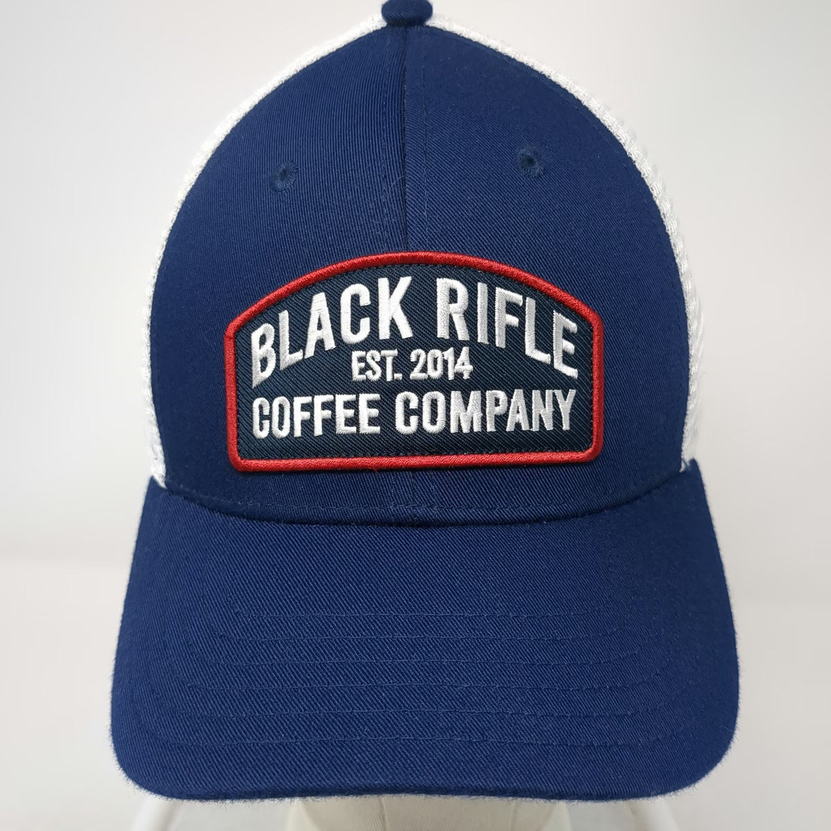 Black Rifle Coffee Company Trucker Hat Blue One Size Mesh Snapback Patch Logo