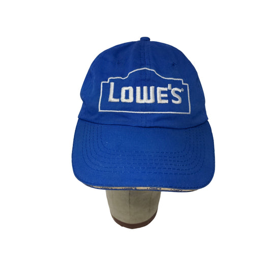 Lowe's Employee Strapback Hat Blue Embroidered Logo 100% Cotton