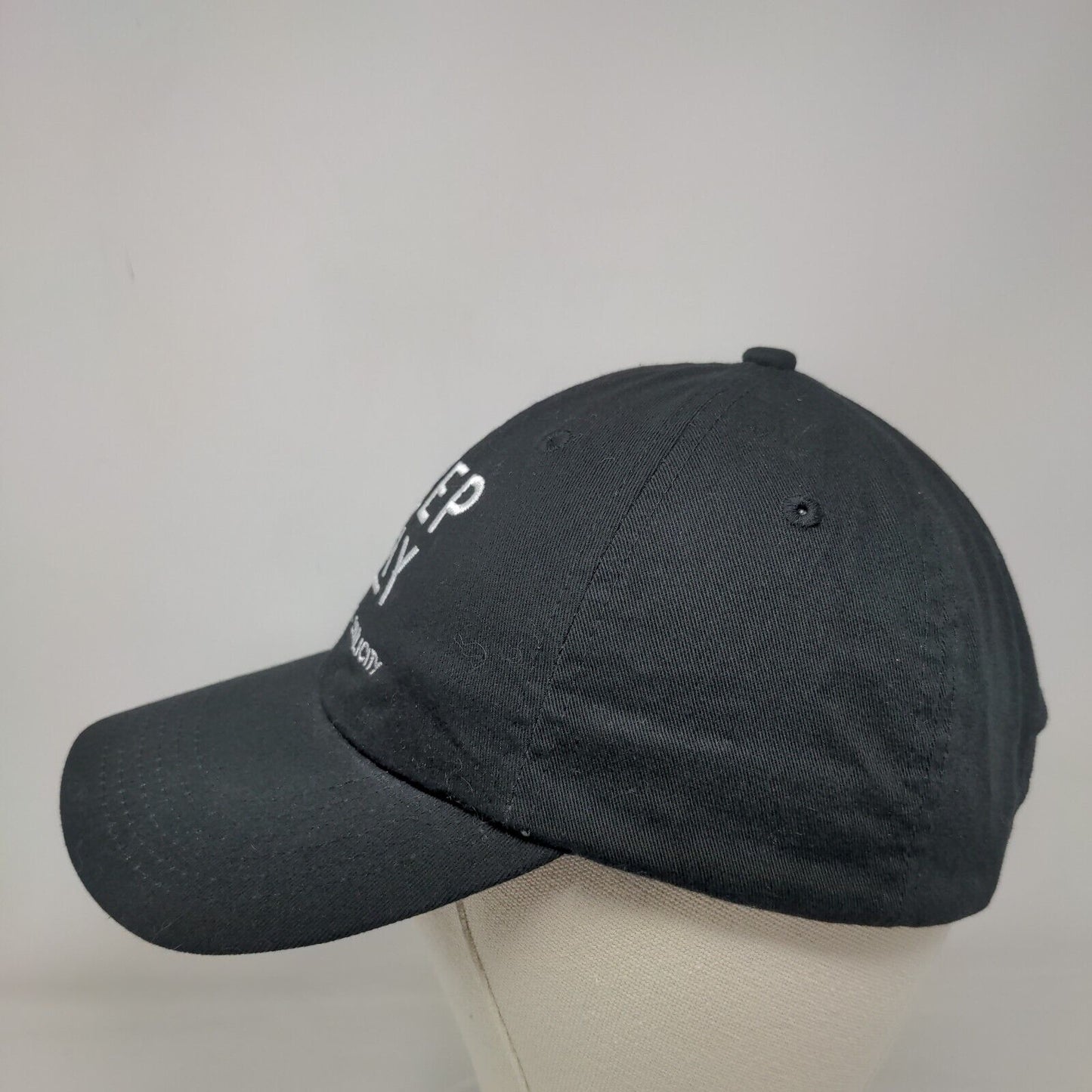 Deep Bay Perfect Simplicity Slideback Hat Black One Size Embroidered
