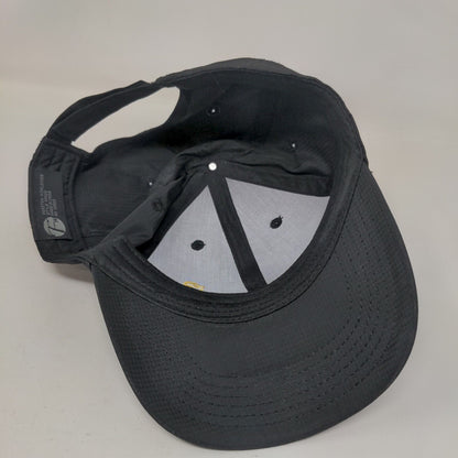 Ver-Mac Strapback Hat Black One Size Adjustable Embroidered 6 Panel