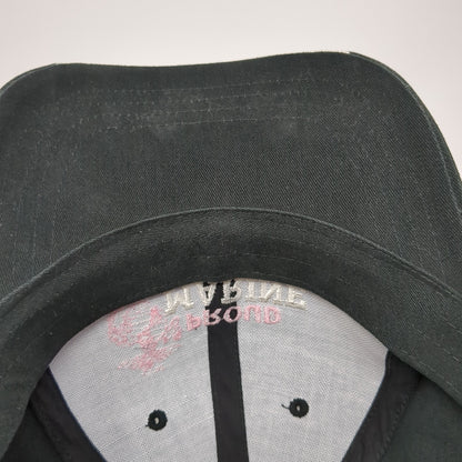 Proud Marine Mom Strapback Hat Black One Size Adjustable Embroidered