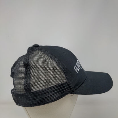 Flag Nor Fail Snapback Mesh Back Trucker Hat Black One Size Embroidered