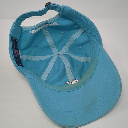Whale Logo Slideback Hat Blue One Size Solid Adjustable Vineyard Vines