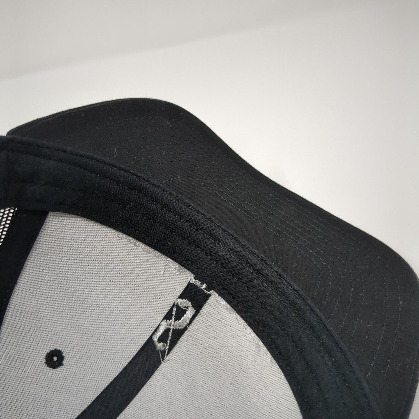 Stone Crossing Snapback Mesh Back Trucker Hat Black One Size Sport-Tek