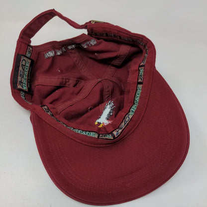 Red Tail Golf Club Slideback Hat Red One Size Embroidered Ahead Vintage