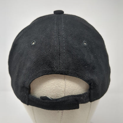 Unbranded Strapback Baseball Cap Black One Size Adjustable Vented Holes Blank