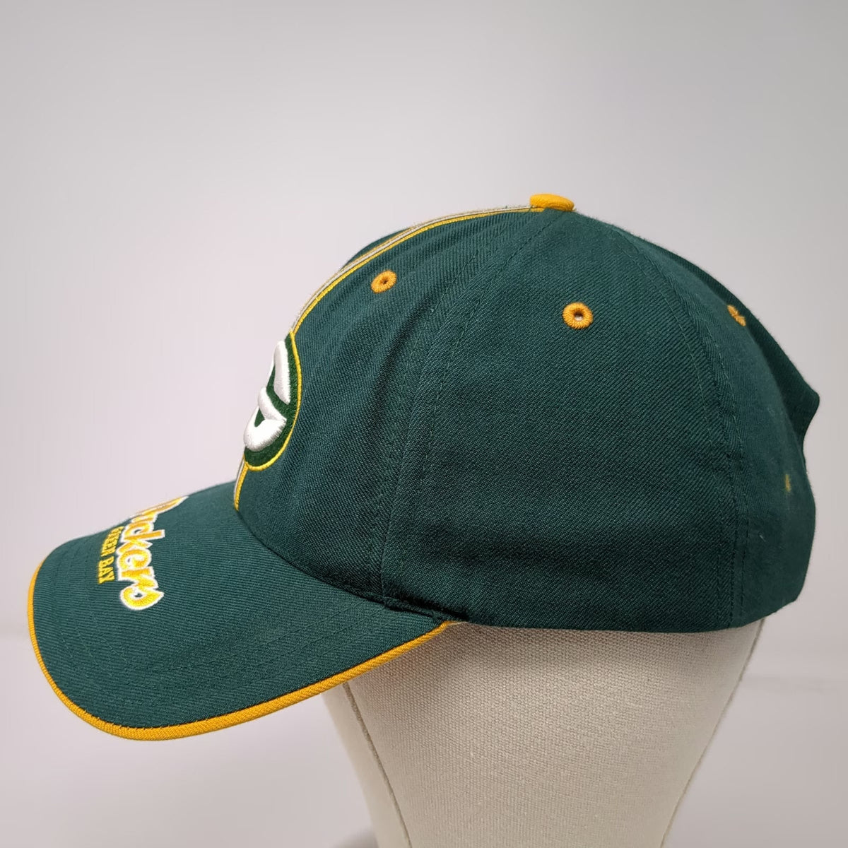 Green Bay Packers NFL Twins Enterprise Green One Size Stripe Strapback Cap Hat