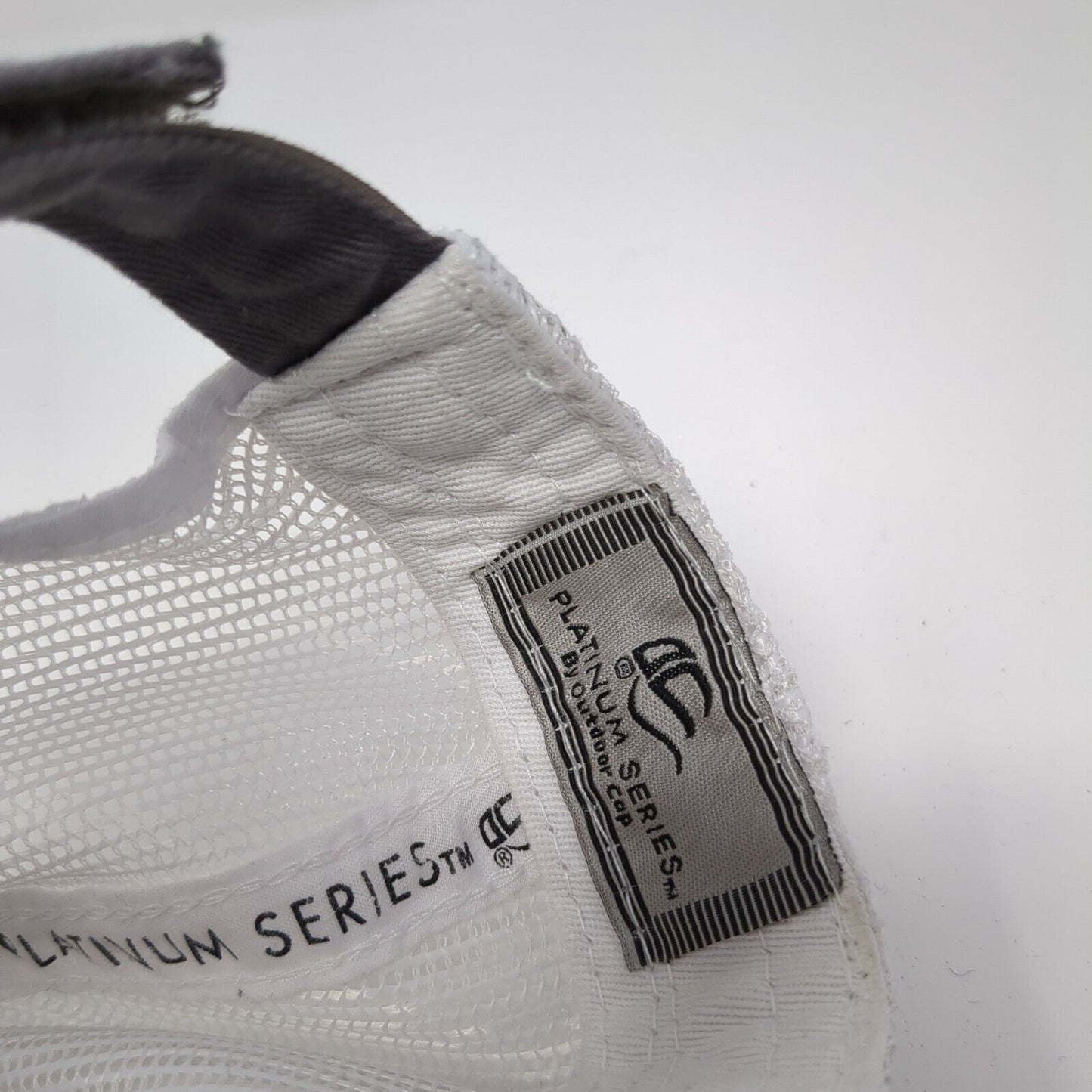 Bergara Strapback Trucker Hat Gray One Size Adjustable Embroidered Mesh Back OC