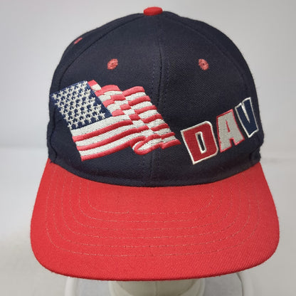 Getaway Sportswear Snapback Blue Hat One Size DAV Life Member Made in USA Flag