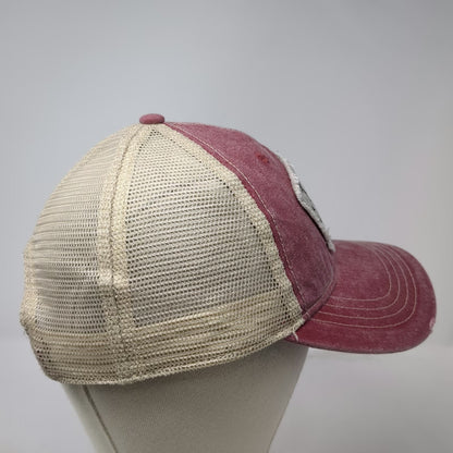Tractor Supply Co. Trucker Hat Red One Size Snapback Mesh Distressed Patch