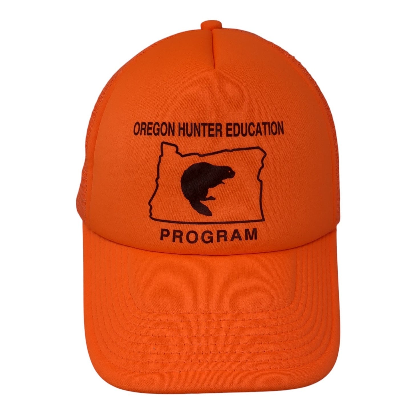 Oregon Hunter Education Program Trucker Hat Orange One Size Adjustable Mesh Back
