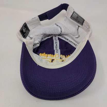 NALCO Champion Strapback Mesh Back Trucker Hat Purple OSFM Colorblock