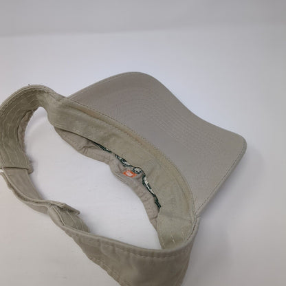 Boise Strapback Sun Visor Hat Tan One Size Adjustable Embroidered