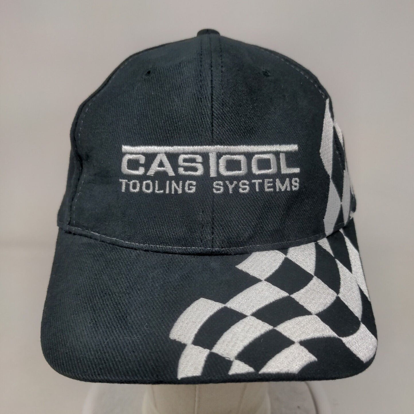 Castool Tooling Systems Checkered Flag Slideback Hat Black OSFA Embroidered