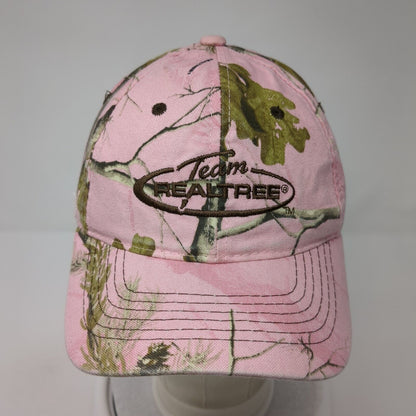 Team Realtree Strapback Hat Pink Camo One Size Embroidered Hunting