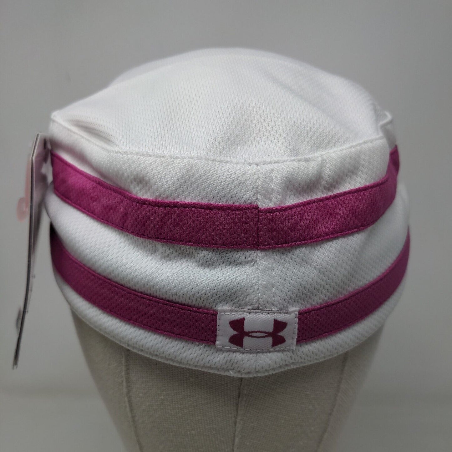 Under Armour Women's Fitted Cadet Army Cap Hat White 4-Way Stretch W/Tags