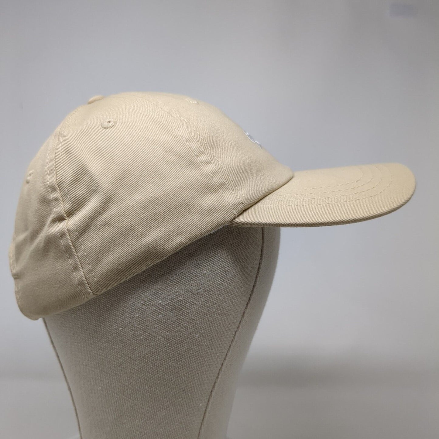 Pinners Slideback Hat Tan OSFA Adjustable Embroidered Vented Holes 6 Panel