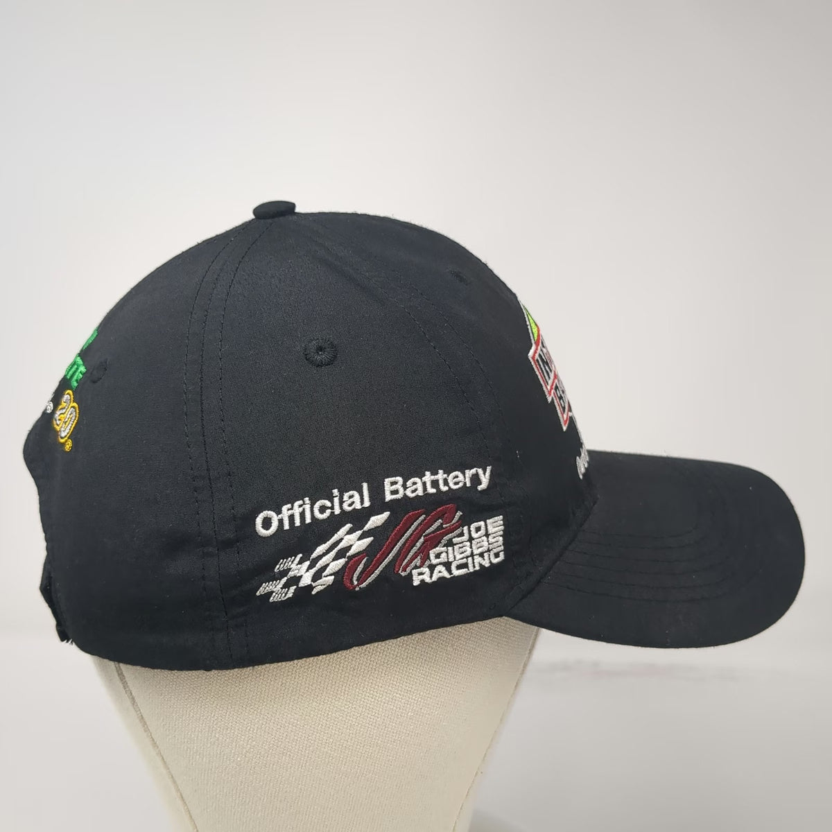 Interstate Batteries Baseball Cap Black One Size Joe Gibbs Racing Team Logo Hat