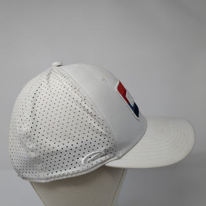 Kapalua Patch Snapback Hat White One Size Adjustable Laser Cut Pukka