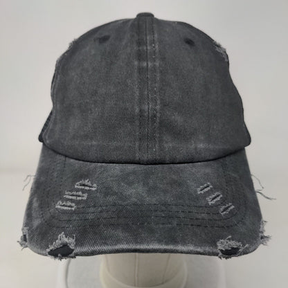 Unbranded Strapback Mesh Back Trucker Hat Gray One Size Adjustable Blank
