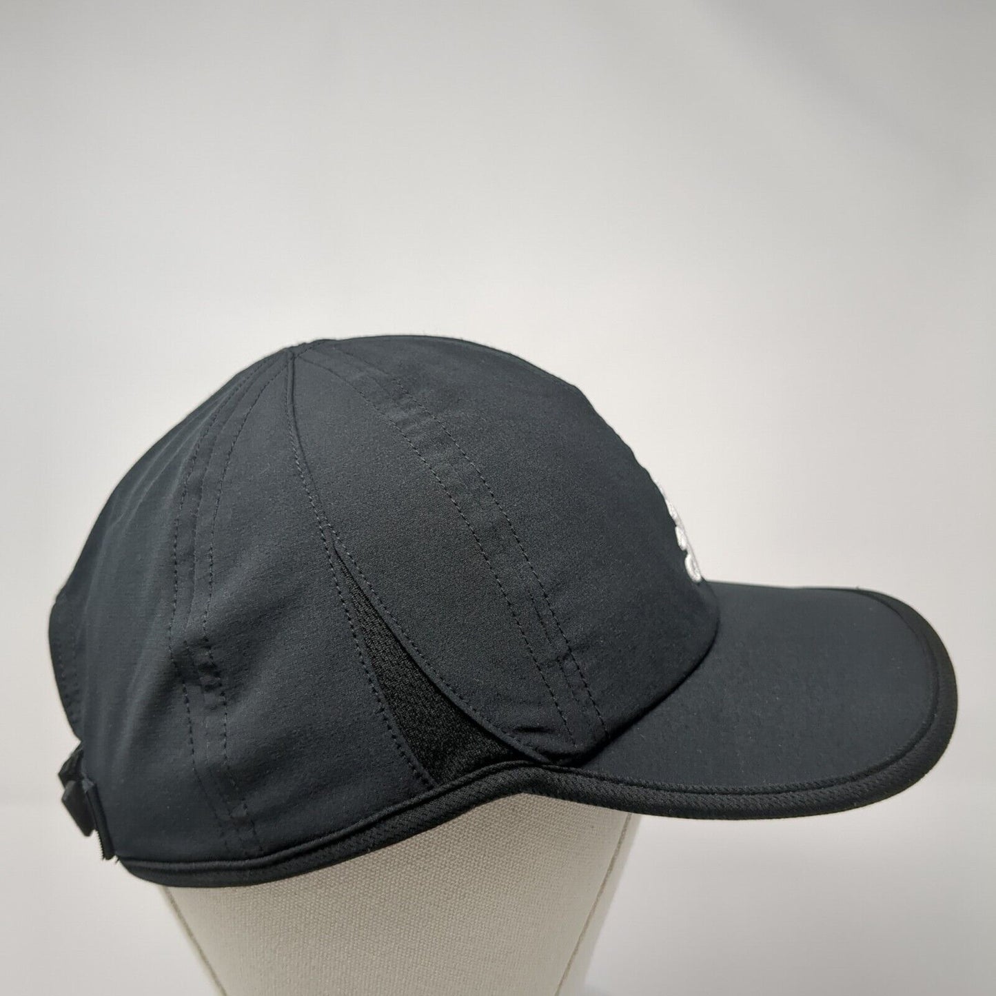 Adidas Climalite Strapback Hat Black One Size Adjustable Breathable 6 Panel