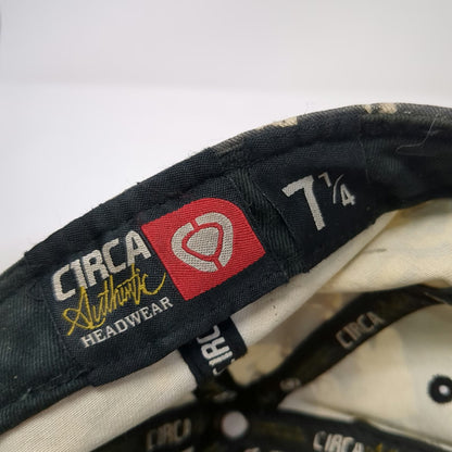 Circa Baseball Cap Black Collage Skateboard Truck Graphic Fitted Hat Size 7 1/4