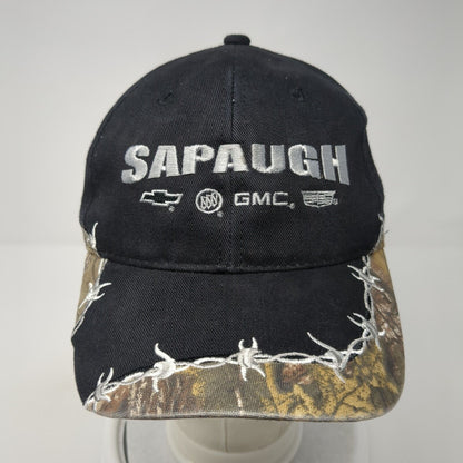 Sapaugh Chevrolet GMC Strapback Hat Black Camo One Size Adjustable Outdoor Cap