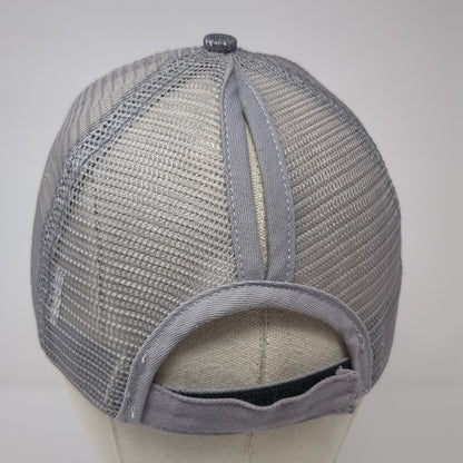 Glitter Ponytail Trucker Hat Gray OS Adjustable Lightweight Mesh Back Blank