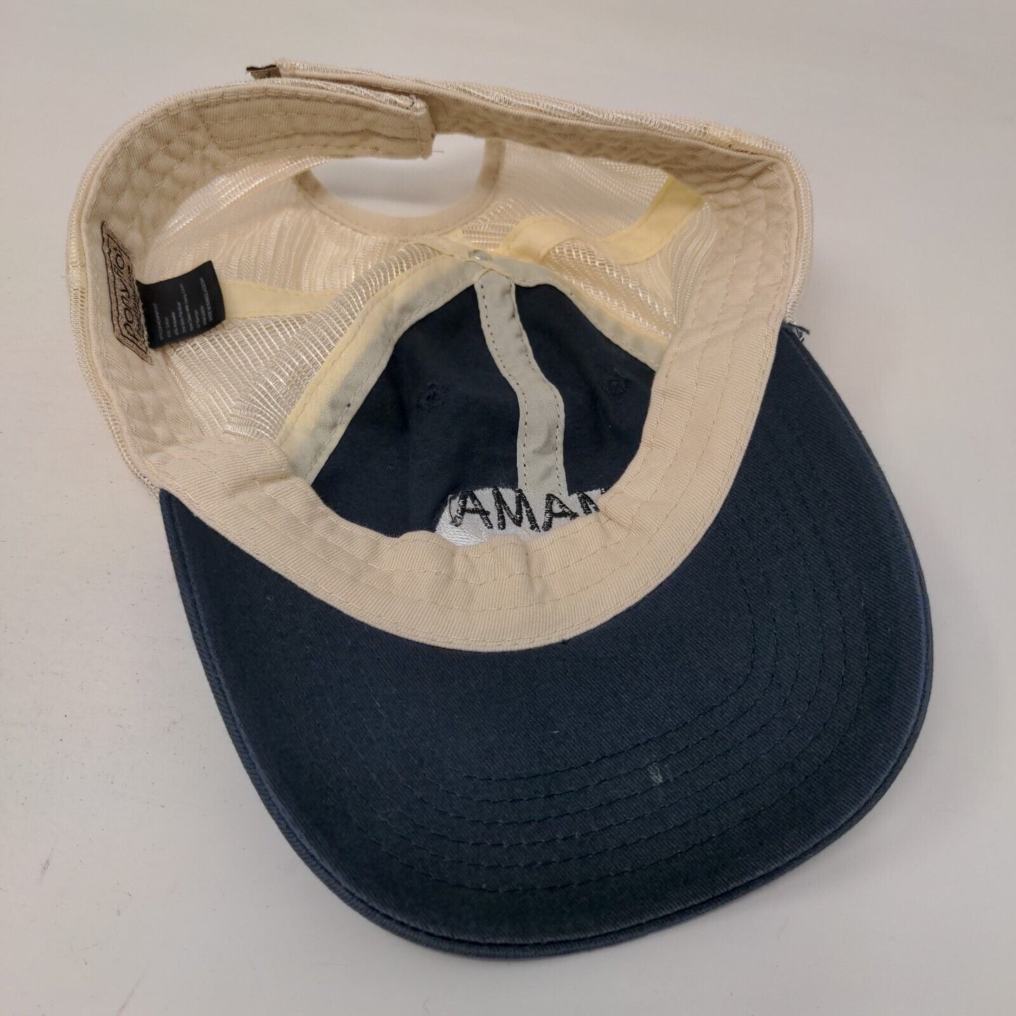 MAMA Strapback Trucker Hat Blue OSFM Adjustable Embroidered Mesh Back Ponyback