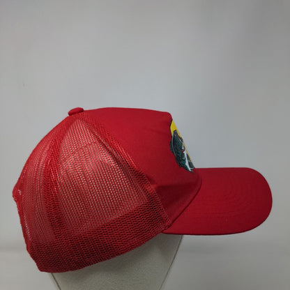 Bass Pro Shops Snapback Trucker Hat Red OSFM Mesh Back 5 Panel Gone Fishing
