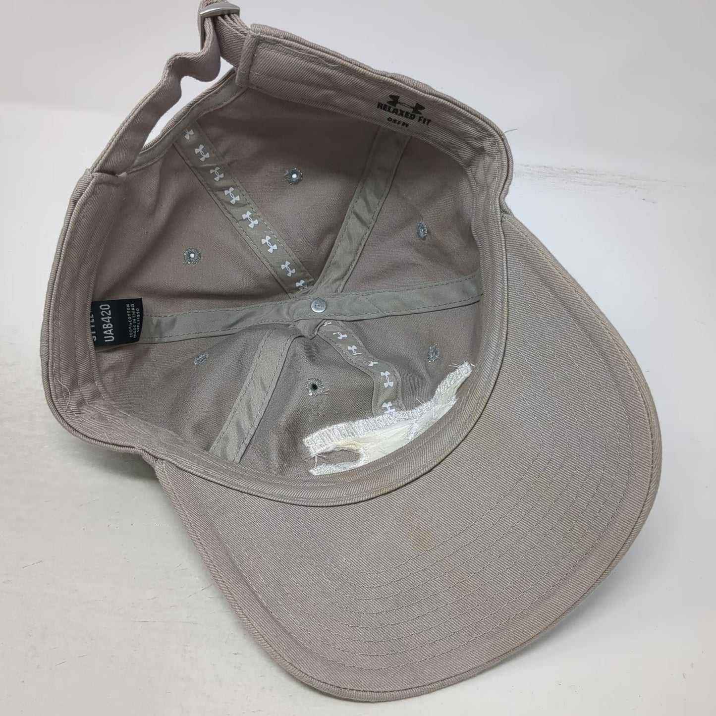 Under Armour Baseball Cap Gray One Size Casey's Equestrian Center Slideback Hat