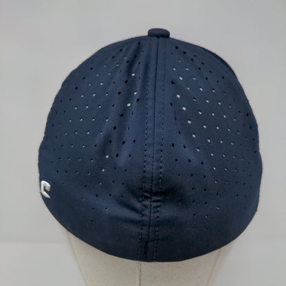 Letter M Fitted Hat Blue S/M C-Fit Embroidered Breathable 6 Panel Champro