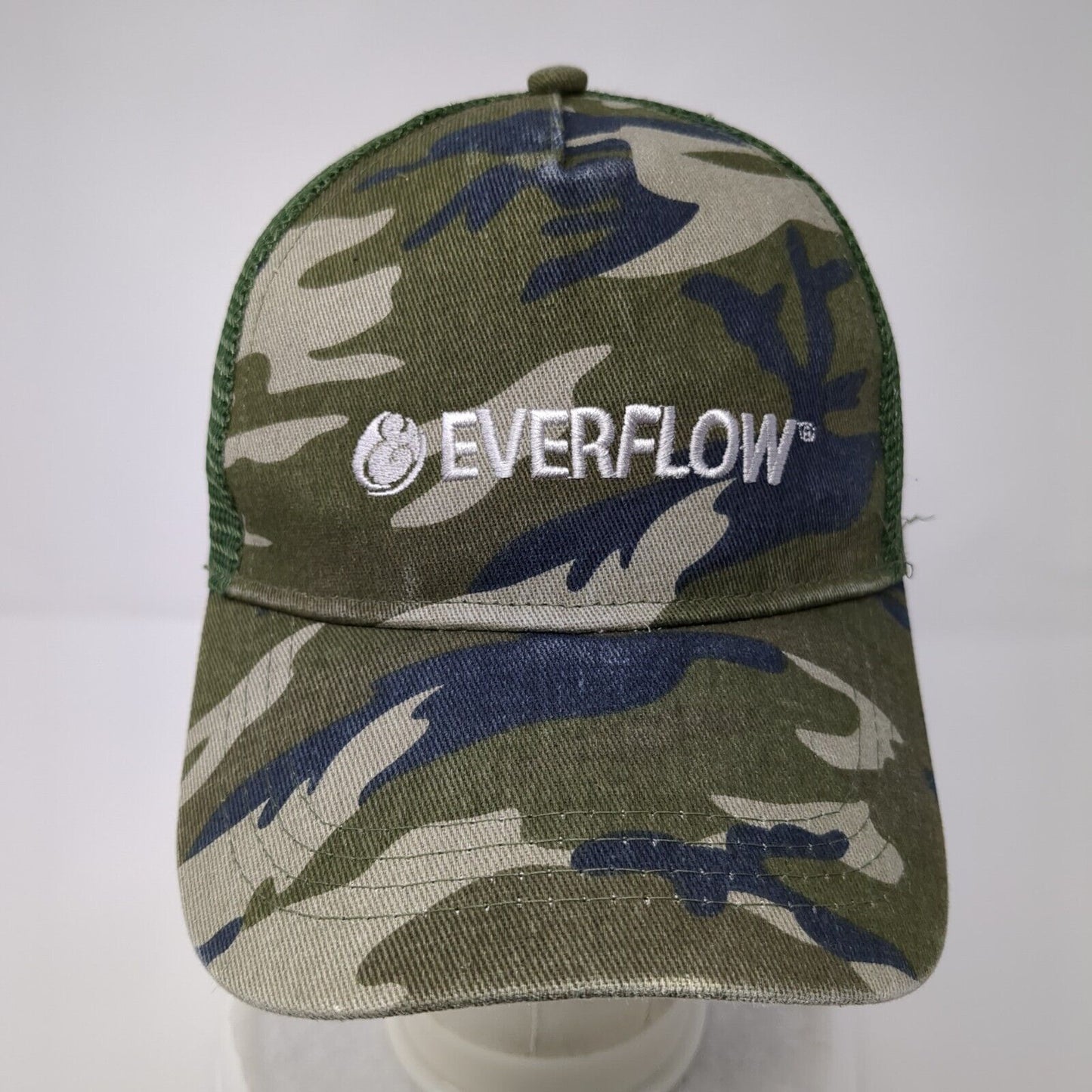 Everflow Snapback Trucker Hat Camouflage OSFA Adjustable Embroidered Mesh Back