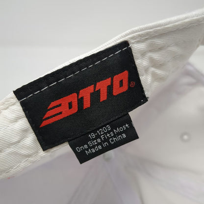 Otto Johnstone Fujitsu Baseball Cap White One Size Blue Orange Red Slideback Hat