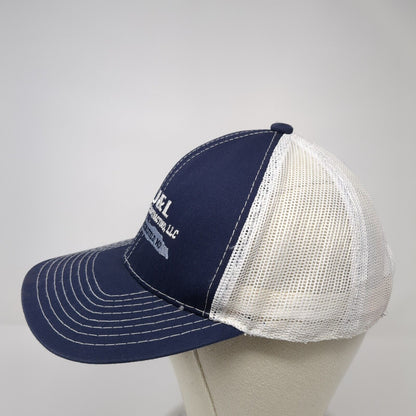 J & L Contracting LLC Strapback Trucker Hat Blue One Size Mesh Back