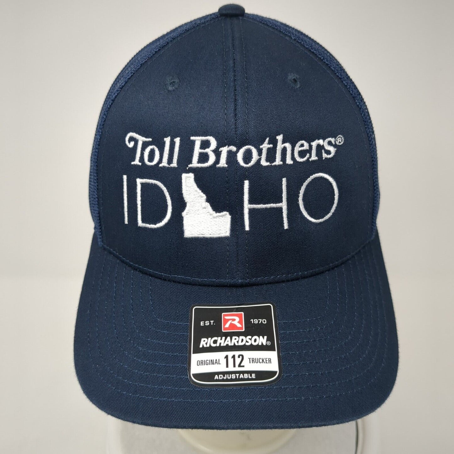 Toll Brothers Idaho Snapback Trucker Hat Blue OS Adjustable Mesh Back Richardson