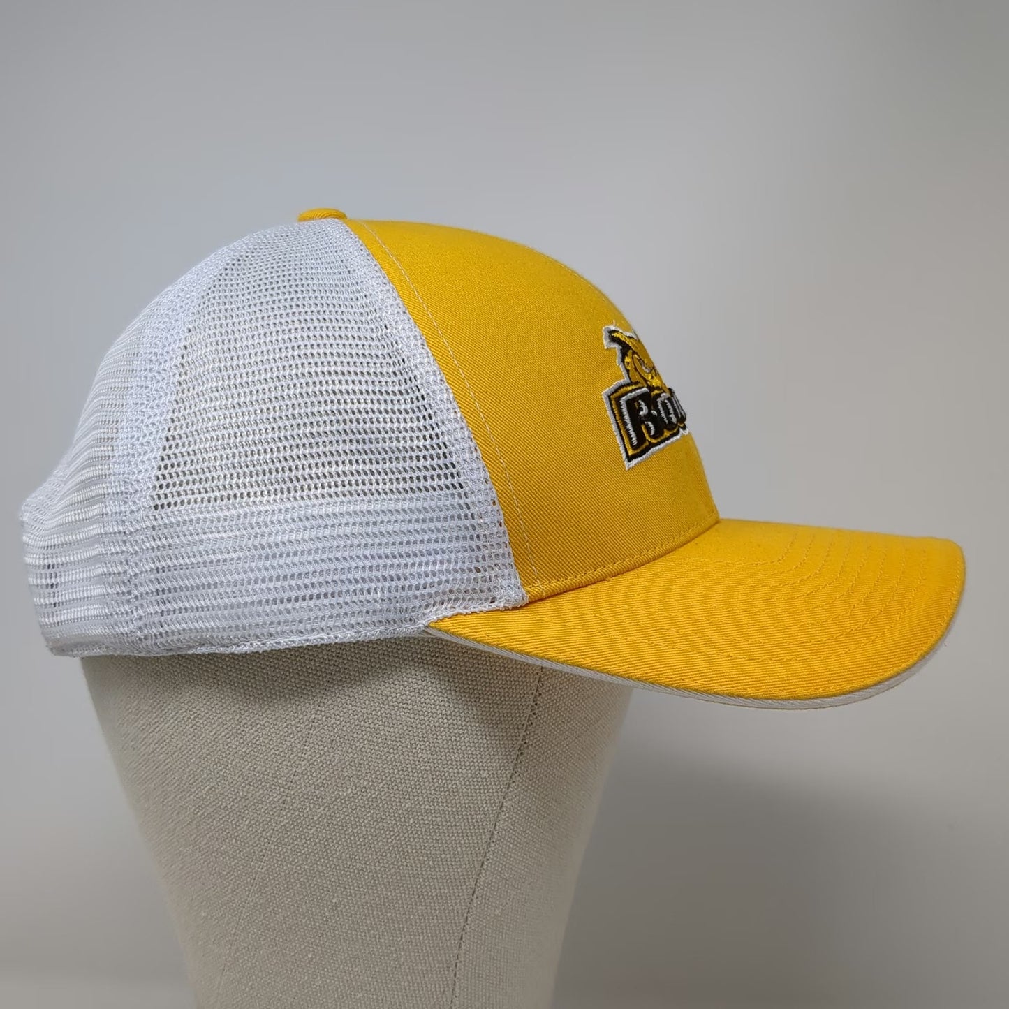 Colosseum Trucker Hat Yellow White One Size Rowan University Owls Mesh Snapback