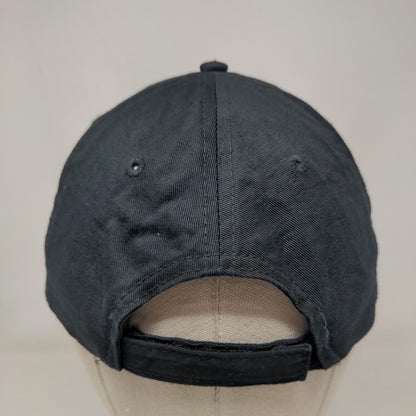 Boise Strapback Hat Black One Size Solid Embroidered Port & Company