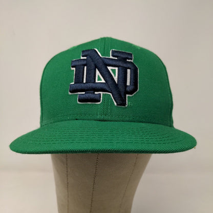 New Era Men's Fitted Hat Green Size 7 Embroidered Notre Dame Fighting Irish