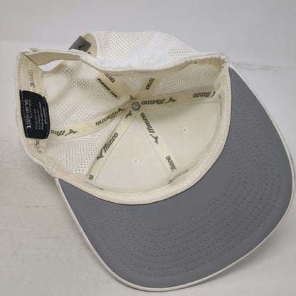 Mizuno Baseball Cap White Gray One Size Flexfit 110 Perforated Strapback Hat