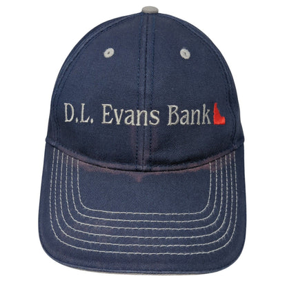 D. L. Evans Bank Idaho Strapback Hat Blue One Size Adjustable 6 Panel