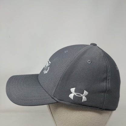 The Lottery Fitted Hat Gray M-L Embroidered Blitzing 6 Panel Under Armour