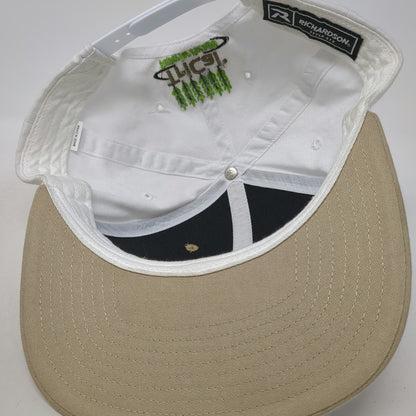 Richardson Snapback Hat Beige White OSFM Simplot TriCal Forage Logo Embroidered
