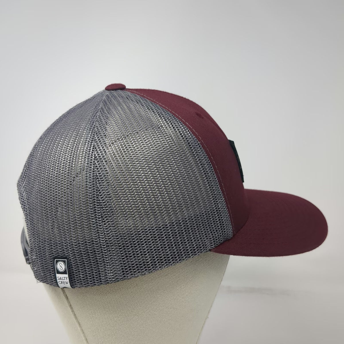 Salty Crew Red Baseball Cap One Size Mesh Back Snapback Patch Hat Adjustable