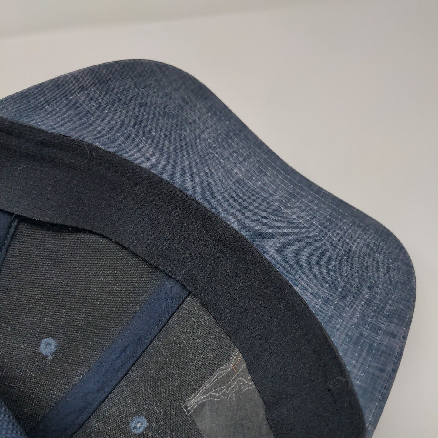 D.L. Evans Bank Idaho Patch Fitted Mesh Back Trucker Hat Blue S/M Legacy